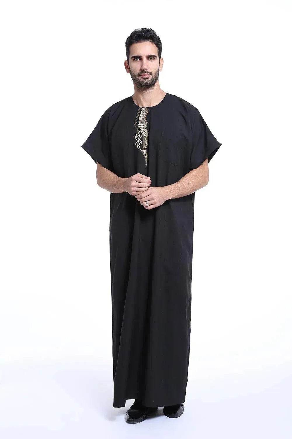 Fashionable and Elegant Arab Contemporary Middle Eastern Men's Robe Moroccan Men's Jalabiya - EX-STOCK Canada
