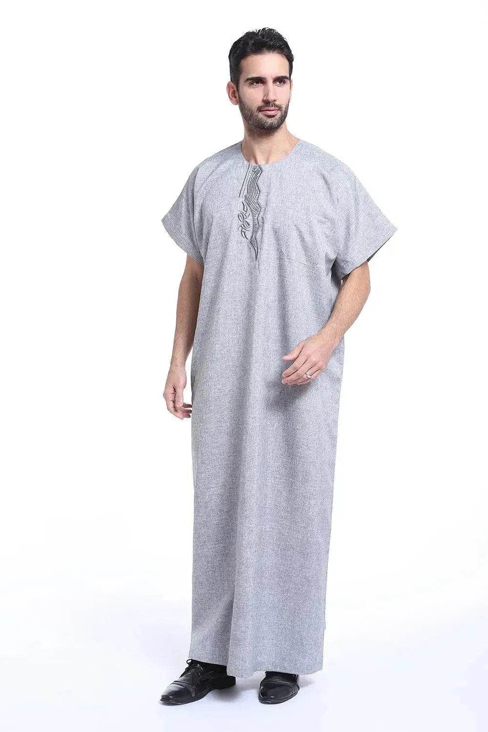 Fashionable and Elegant Arab Contemporary Middle Eastern Men's Robe Moroccan Men's Jalabiya - EX-STOCK Canada
