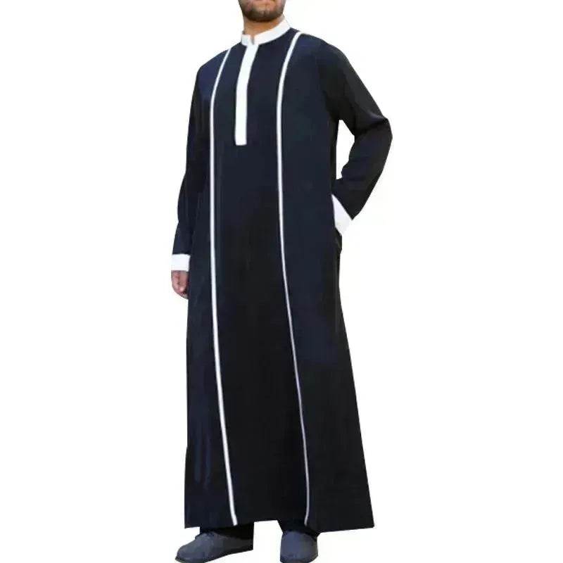 Fashionable and Elegant Arab Costume Halloween Long Sleeve C Suit Kaftan Jubba Costume Robe Moroccan Men's Jalabiya - EX-STOCK Canada
