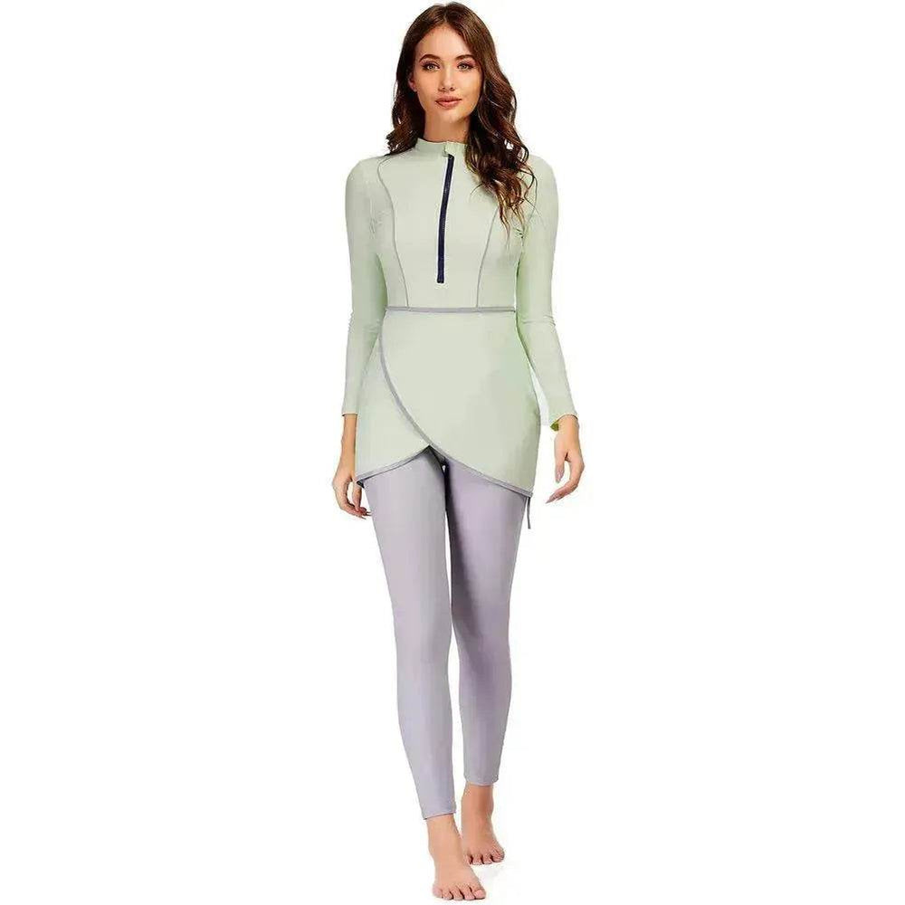 Bañador conservador para mujer con estampado de flores árabes EX-STOCK Canada