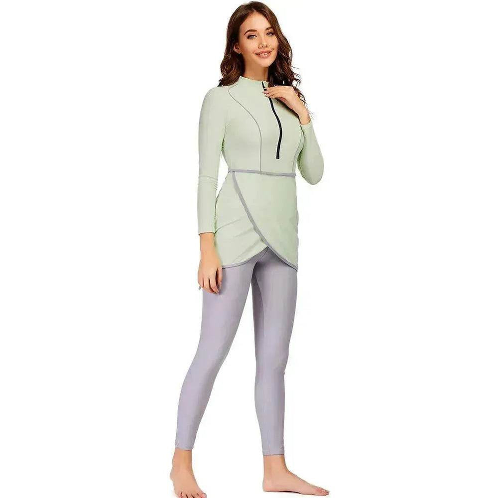 Bañador conservador para mujer con estampado de flores árabes EX-STOCK Canada