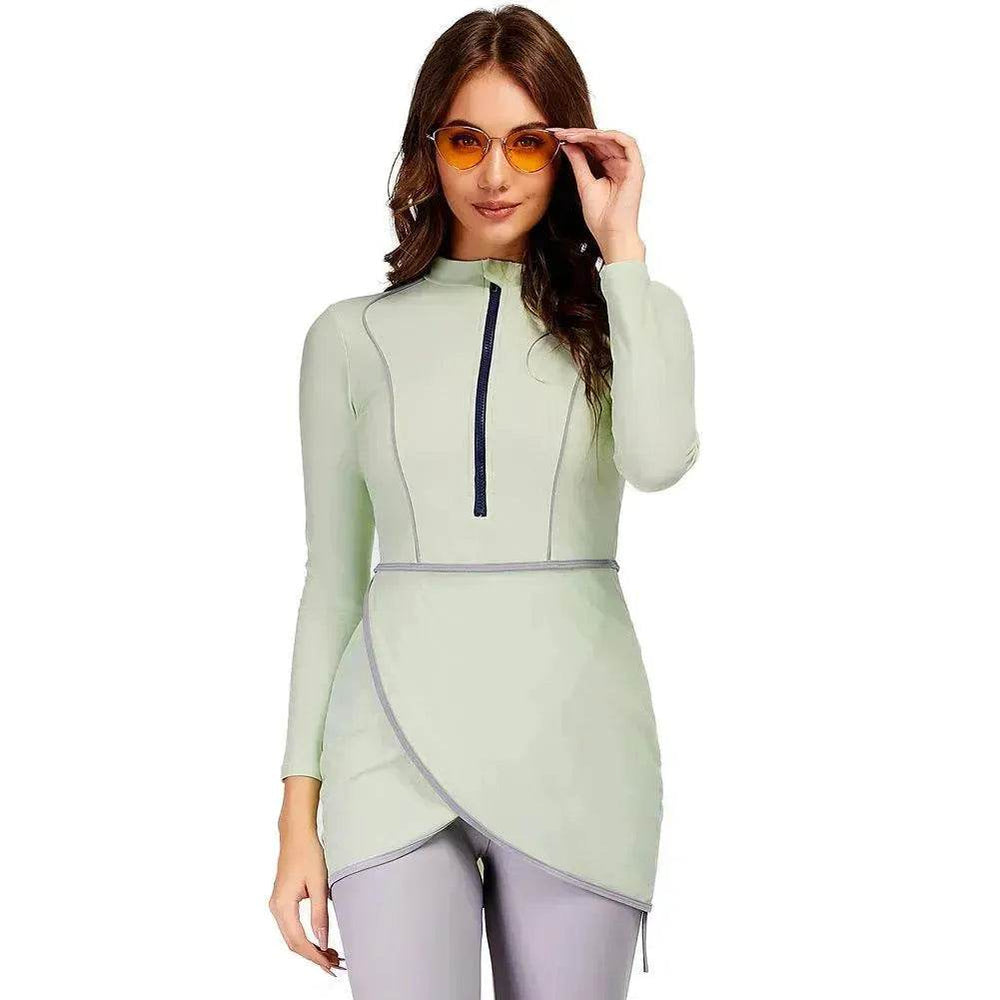 Bañador conservador para mujer con estampado de flores árabes EX-STOCK Canada