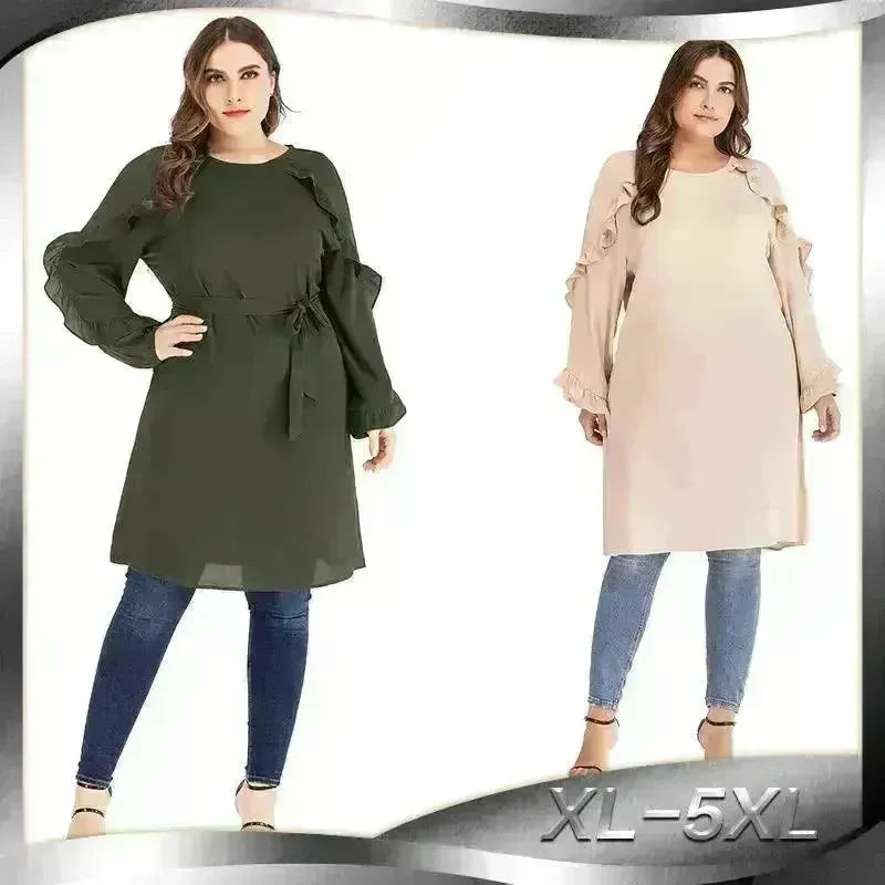 Arab long sleeve round neck dress - EX-STOCK CANADA