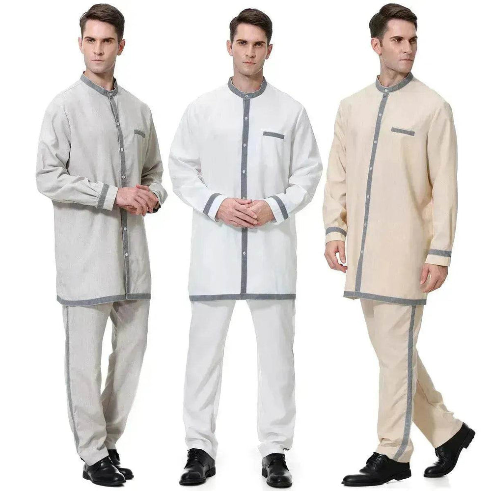 Islamic Two piece wear for Men Saudi Arab Men's Robe Suit Arab2pcs Thobe Jubba Thoub Robe - EX-STOCK Canada