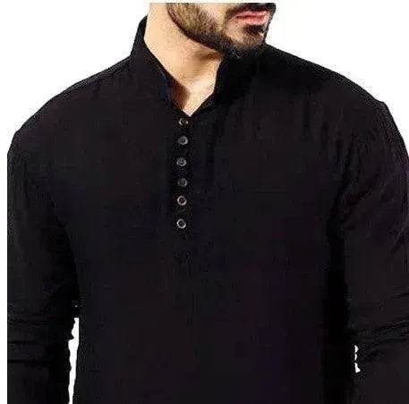 Fashionable and Elegant Arab Style Fashion Simple Long Men's Shirt Arab Robe Moroccan Men's Jalabiya - EX-STOCK Canada