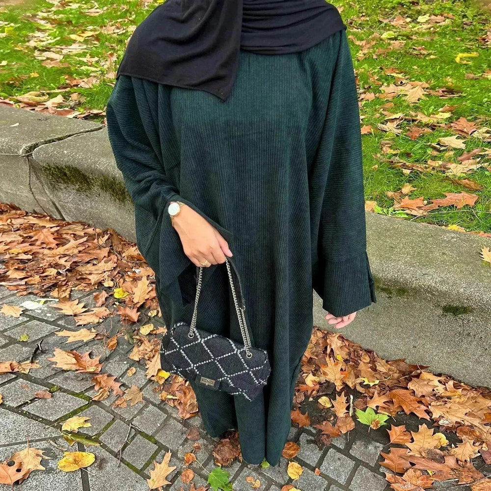 Autumn And Winter Casual Cardigan Abaya Dress for Arab Dubai Turkey Middle East Women - EX-STOCK Canada