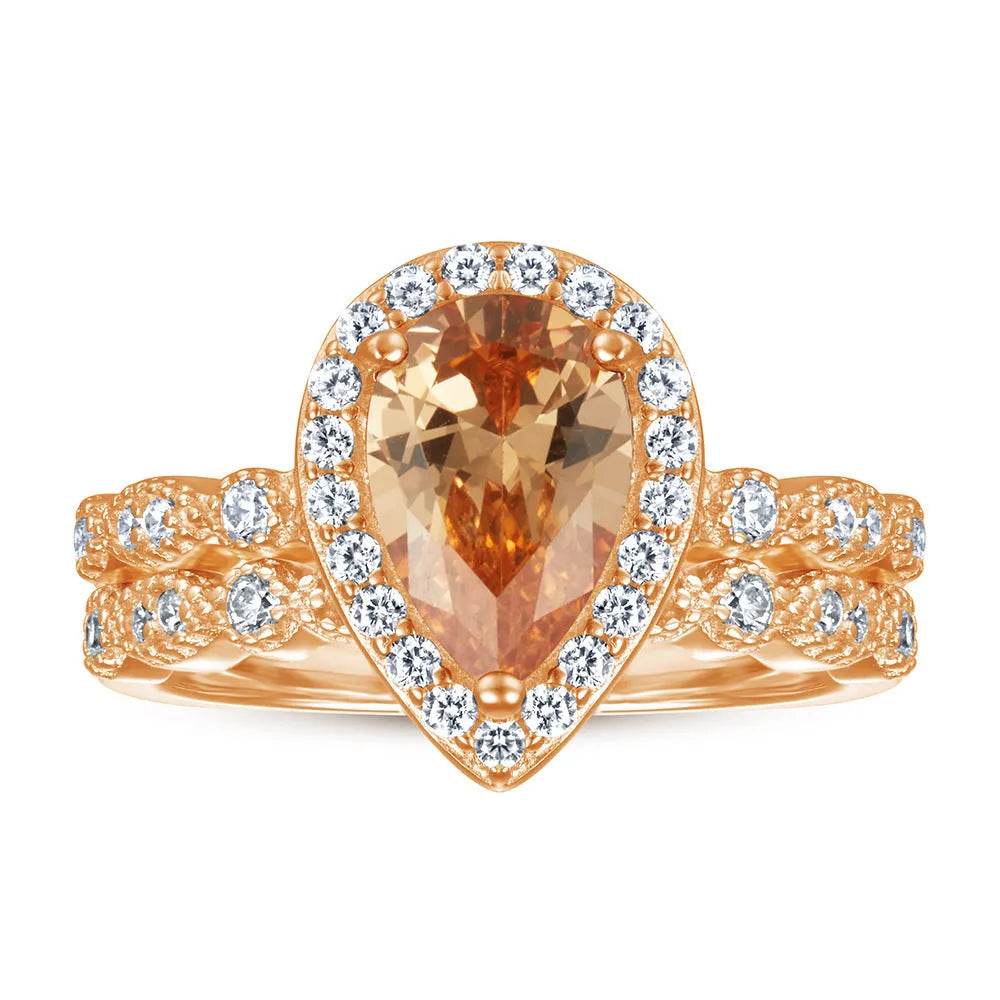 Fashion Ring Set Ladies 925 Sterling Silver Combination Wedding Ring women - EX-STOCK Canada