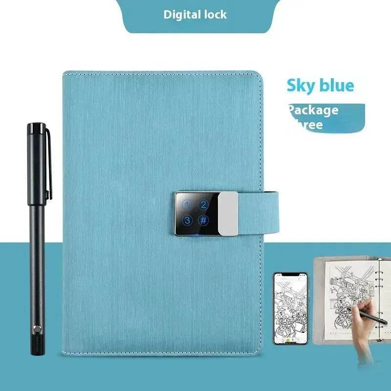 Handwriting Paper Screen Synchronization Smart Fingerprint Lock A5 Notebook - EX-STOCK Canada