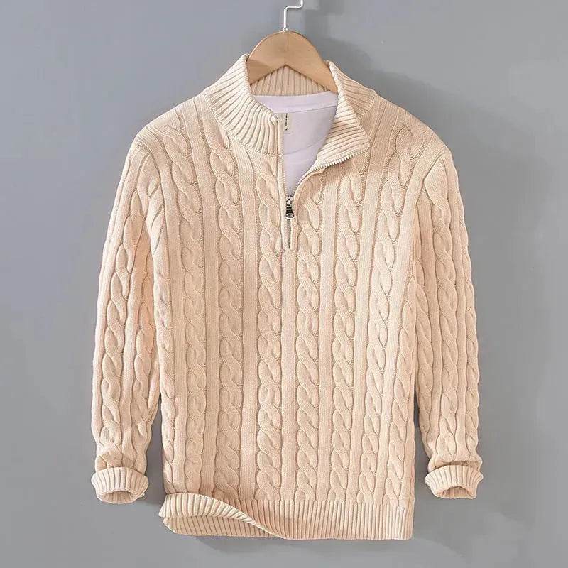 Winter Half Zip Knitted Pullover Sweater for Men - EX-STOCK Canada