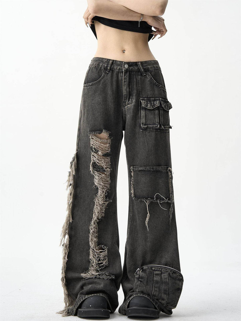 American Street Niche Oversized jeans Cargo pants for women - EX-STOCK Canada