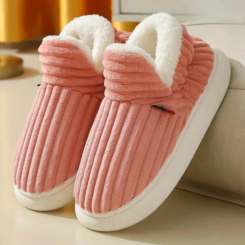 Men Winter New Women Cotton Slippers Outdoor Fashion Couple Slippers Warm Indoor Bedroom Cotton Plush Shoes Fleece Fluffy - EX-STOCK Canada