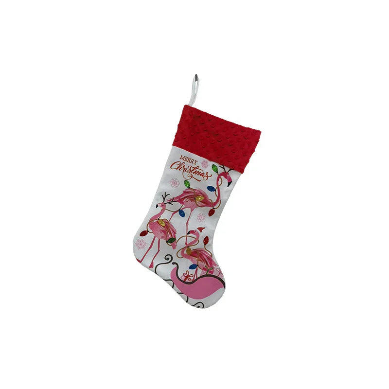 Flamingo Christmas Stockings Holiday Decoration Pendant EX-STOCK Canada