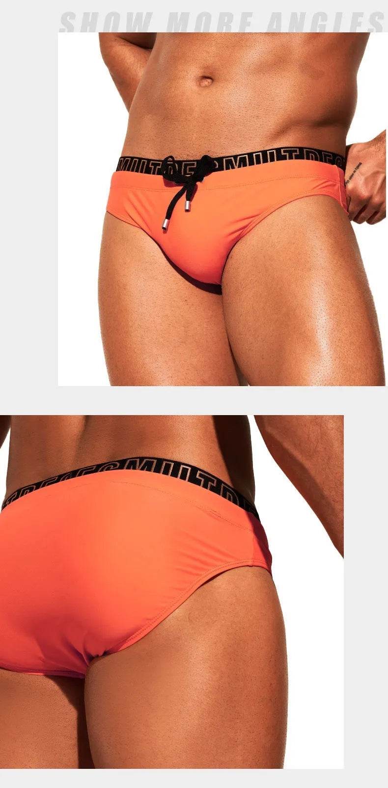 Nylon Triangle Low Waist Swimming Brief Trunks underwear men - EX-STOCK Canada