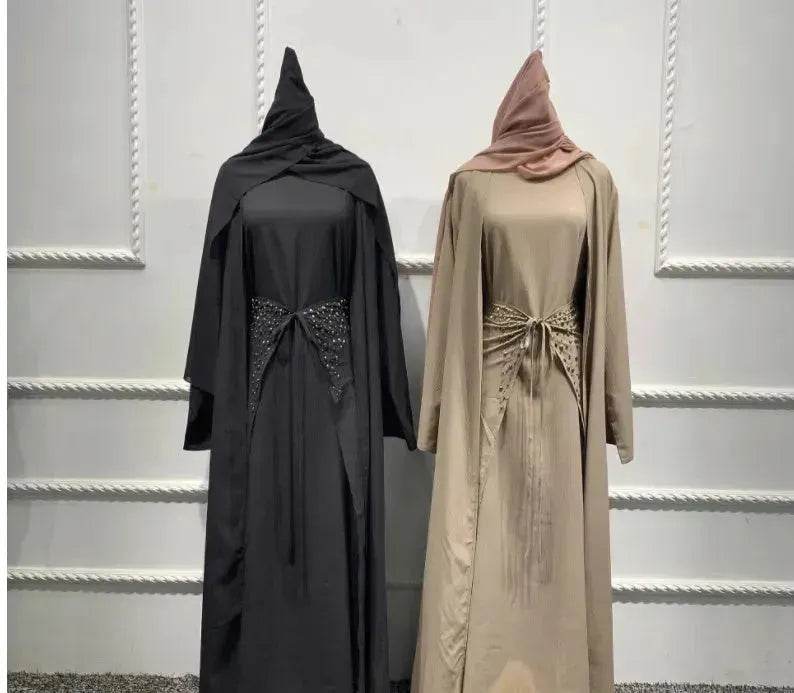 Arab3 piece set ArabDubai Abaya dress with Turban Embellished Abaya - EX-STOCK Canada