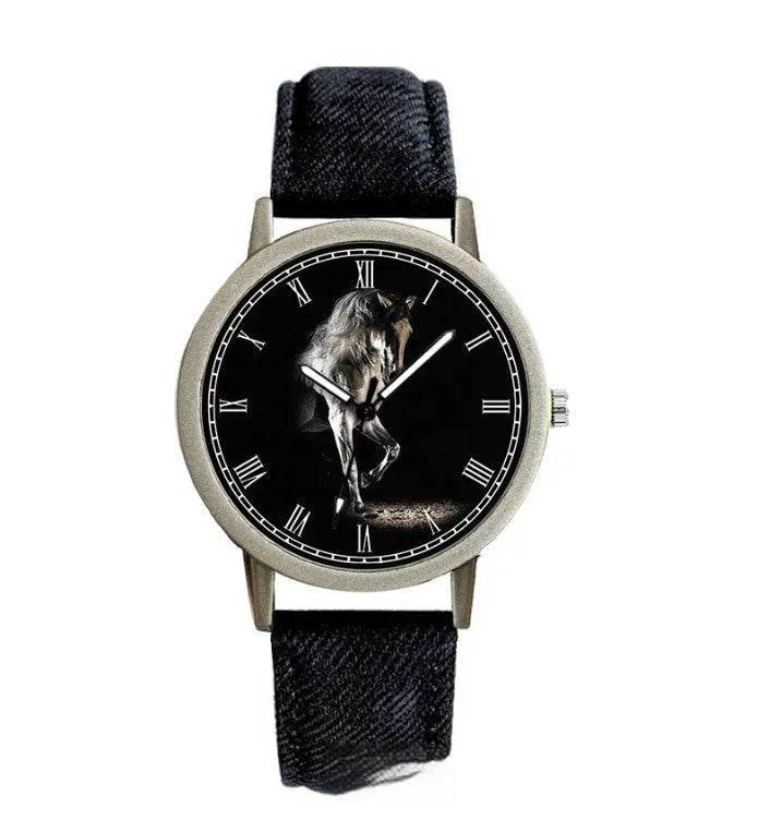 Steed Large Dial Men's Denim Strap Watch - EX-STOCK Canada