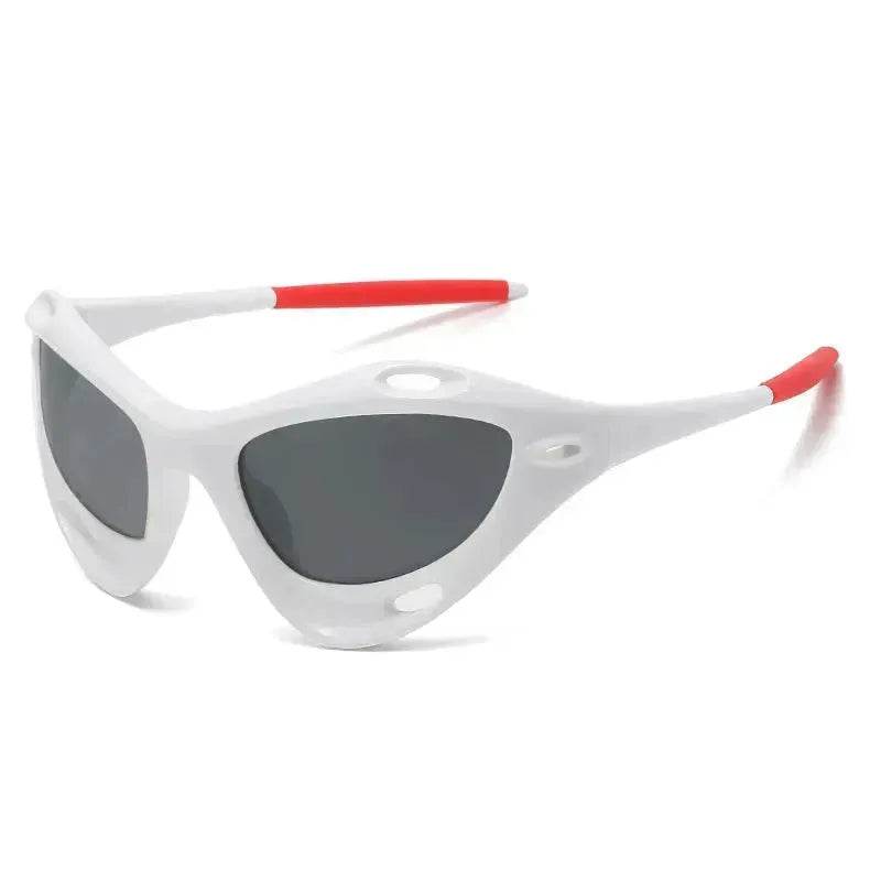 Fashion Large Frame Cat Eye Personality Hollow Out Cycling Sunglasses for Men - EX-STOCK Canada