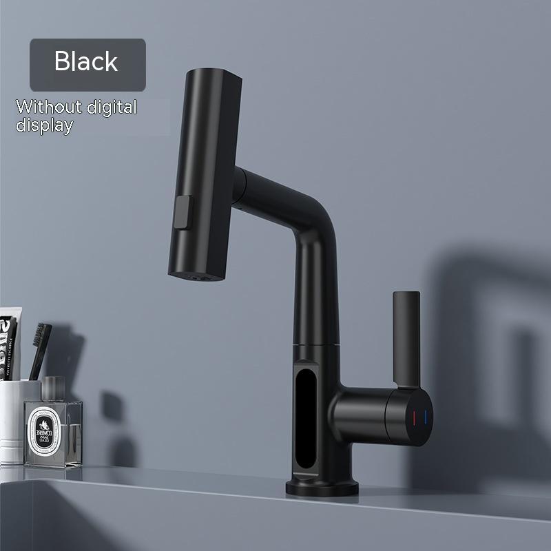 Intelligent Digital Display Faucet Pull-out Basin Faucet Temperature Digital Display Rotation EX-STOCK Canada
