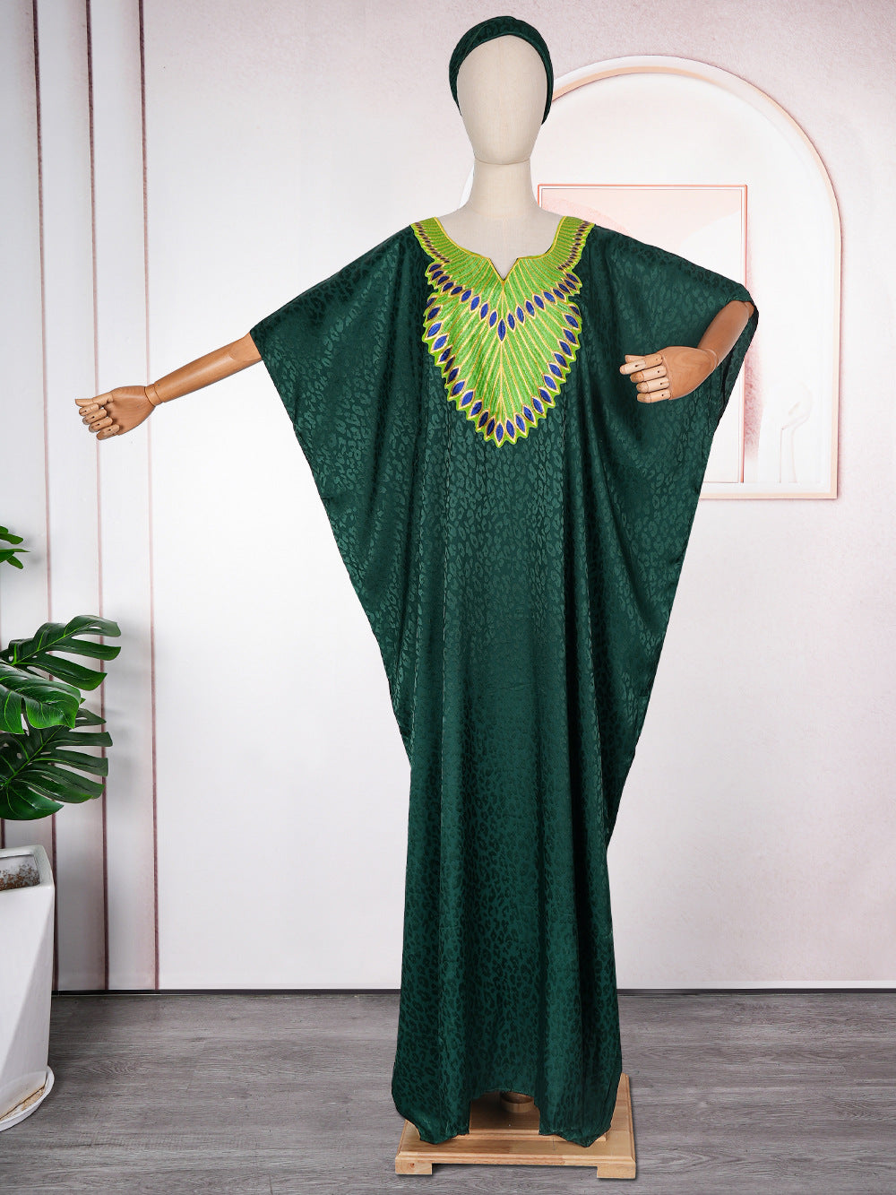 African Ethnic Style Large Swing Dress Robe Middle East AliExpress Muslim Women's Wear V-neck Plus Size - EX-STOCK Canada