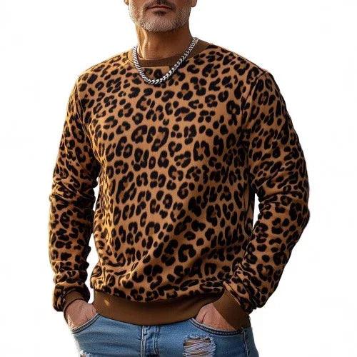 Men's Hooded Round-neck Long-sleeved Sweatshirt Fancy Pattern EX-STOCK Canada