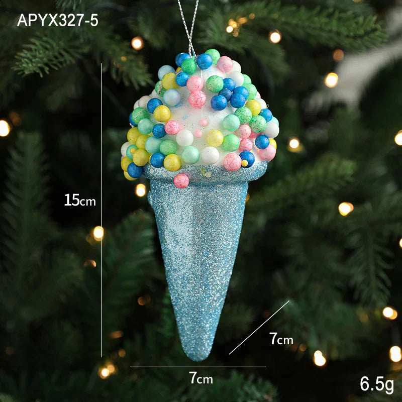 Creative Pendant Ice Cream Christmas Tree Decoration Small Hanging Pieces EX-STOCK Canada