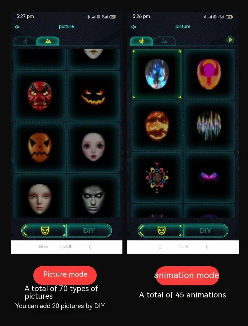 Halloween Face Masks Full Color LED Luminous Mask Face Changing Mask Party Bar Props EX-STOCK Canada