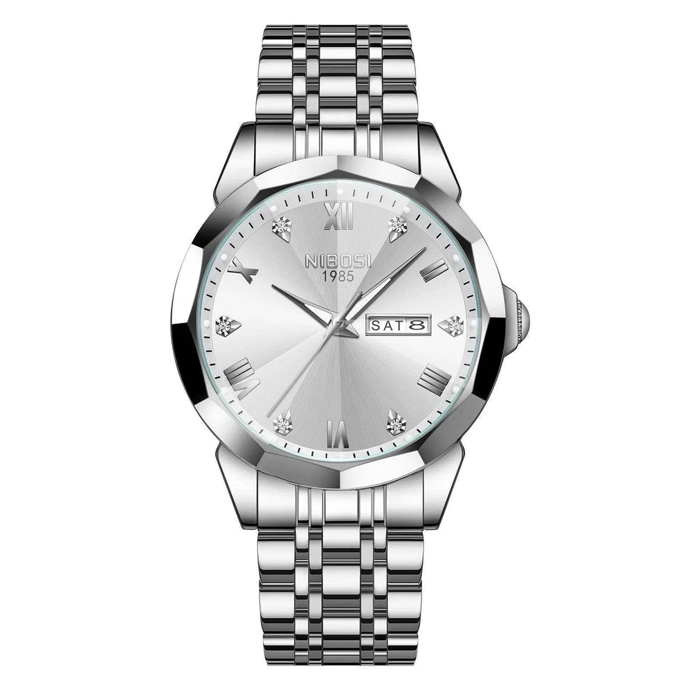 Quartz Men's Steel Strap Watch Luminous Waterproof - EX-STOCK Canada