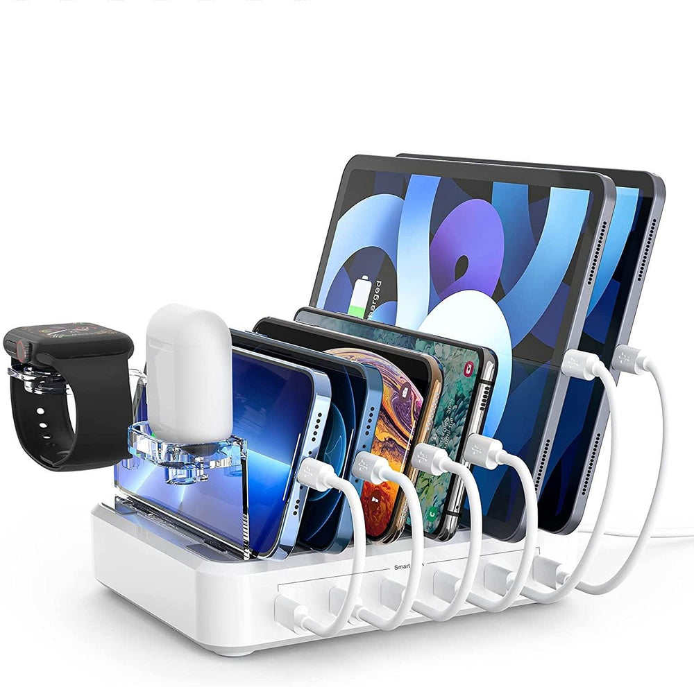 6-port 60W Charger USB Multi-port Charging Station - EX-STOCK Canada