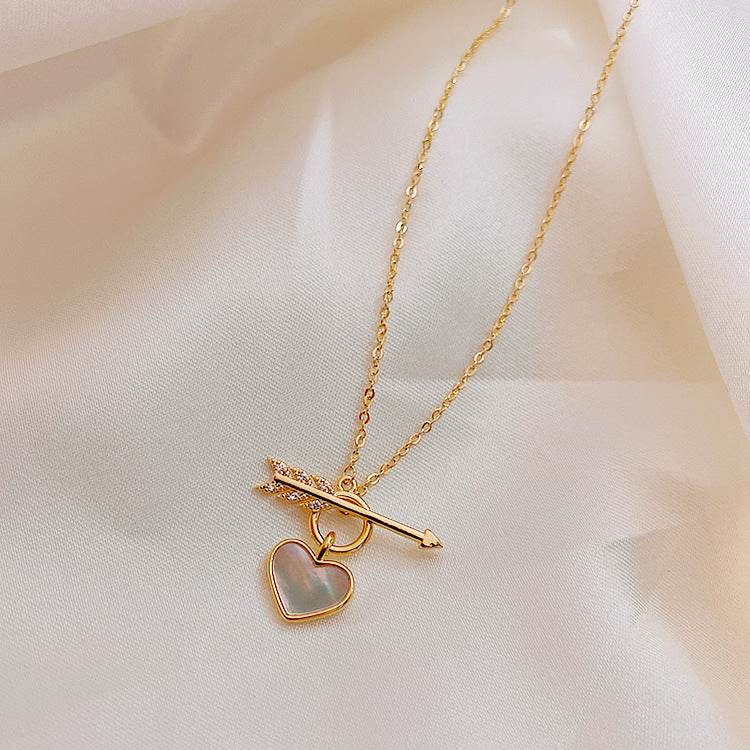 Romantic Heart Necklace Copper Zircon Pendant Necklace for women - EX-STOCK Canada