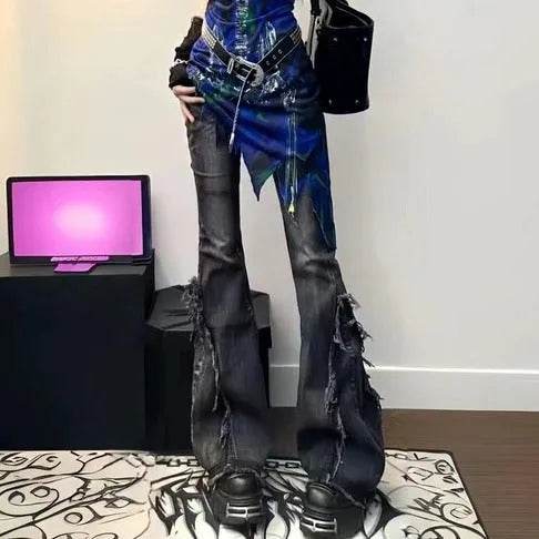 Fashion American Slightly Flared Baggy Jeans Pant Women - EX-STOCK Canada