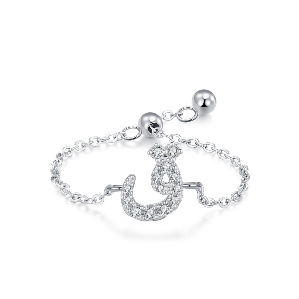S925 Sterling Silver Niche Style Arabic Letters Pull-out Chain All-match Stackable EX-STOCK Canada