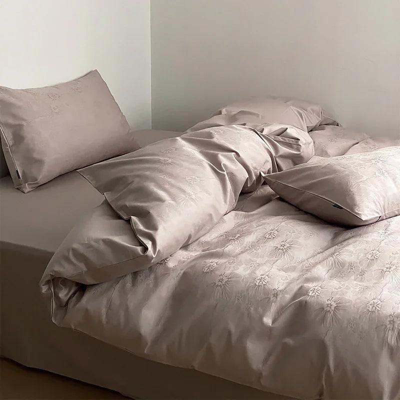 Long Velvet Jacquard Four Piece Pure Cotton Duvet Cover EX-STOCK Canada