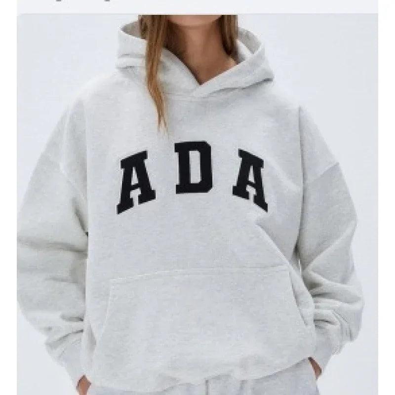 Casual And Versatile Letter Loose Hoodie With Fleece Lining For Women EX-STOCK Canada