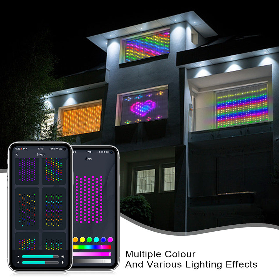 Bluetooth RGB LED Curtain String Lights — product view 6 of 12 | EX-STOCK