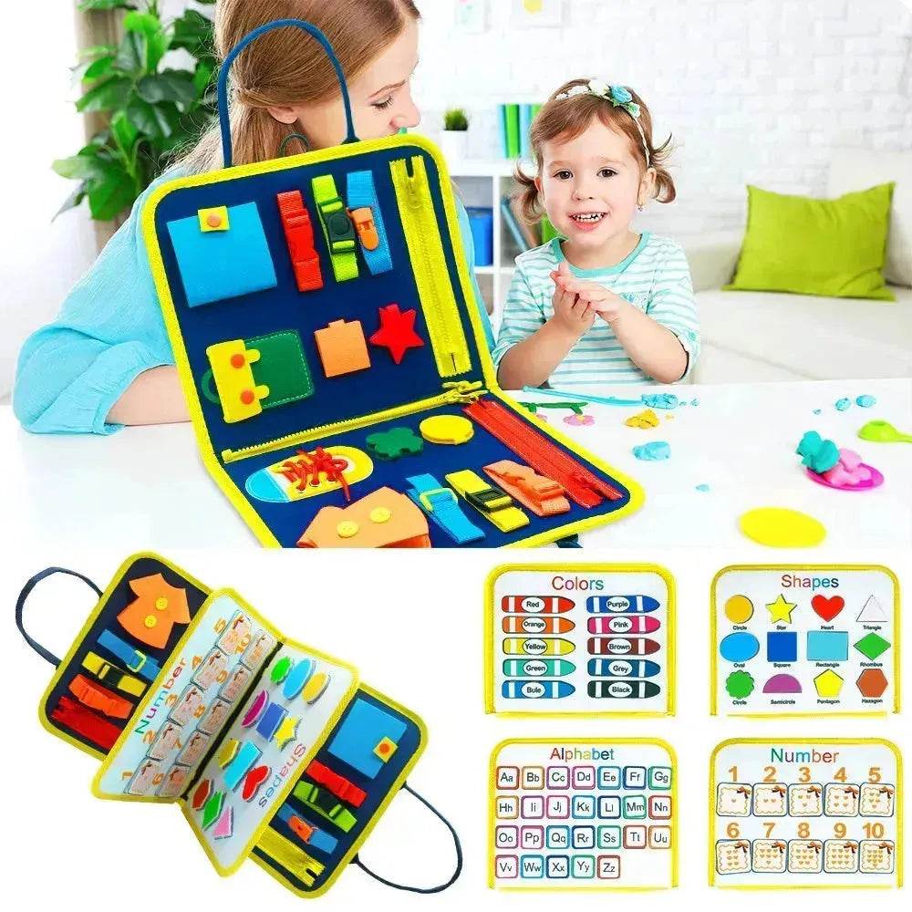 New Busy Book Children's Busy Board Dressing And Buttoning Learning Baby Early Education Preschool Sensory Learning Toy - EX-STOCK Canada