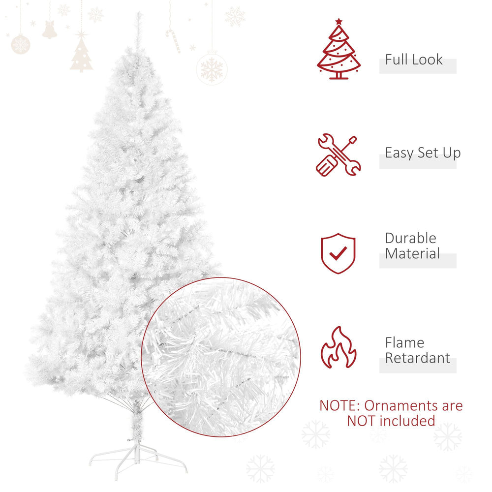 7ft White Christmas Tree Artificial Christmas Tree With 1230 Branch Tips And Metal Stand EX-STOCK Canada
