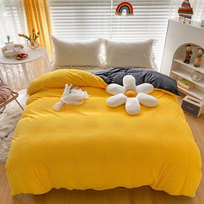 Double-sided Warm Coral Fleece Duvet Cover EX-STOCK Canada