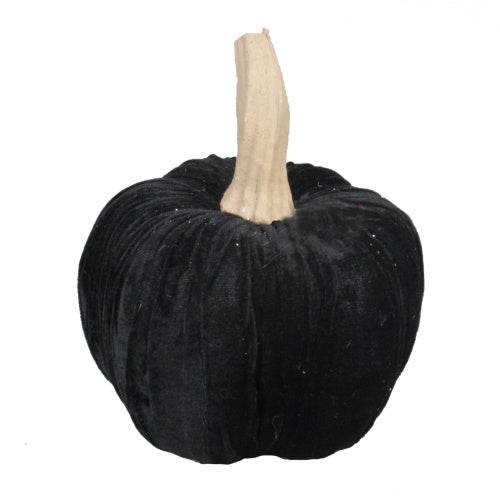 9.5 Black Velvet Pumpkin Large, For Holiday Halloween Decor - EX-STOCK Canada
