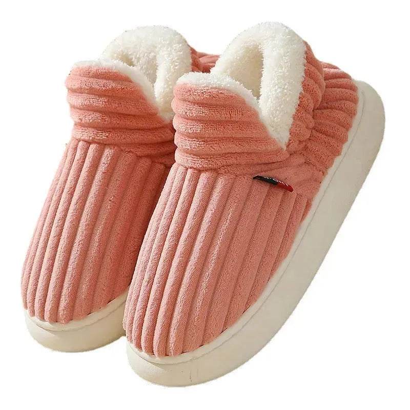 Men Winter New Women Cotton Slippers Outdoor Fashion Couple Slippers Warm Indoor Bedroom Cotton Plush Shoes Fleece Fluffy - EX-STOCK Canada