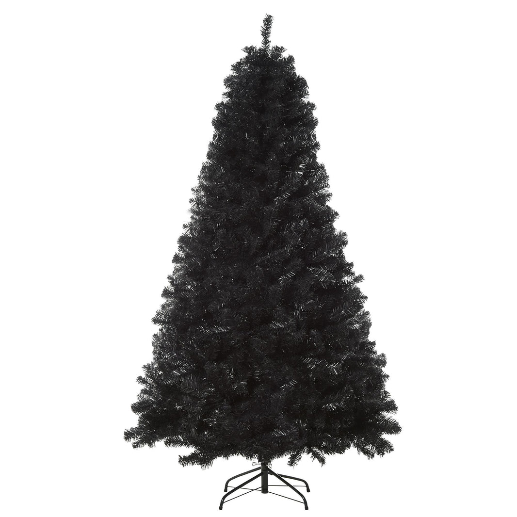 6ft Artificial Christmas Tree Unlit Douglas Fir With Realistic Branch Tips, Black Halloween Style EX-STOCK Canada