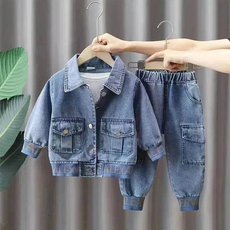 Neutral Unisex Denim Suit Spring Clothes Western Style Denim Two piece for boys and girls - EX-STOCK Canada