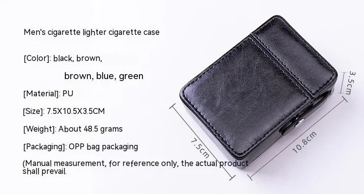 Bag Metal Clip Leather Cigarette Flip Cigarette Case EX-STOCK Canada
