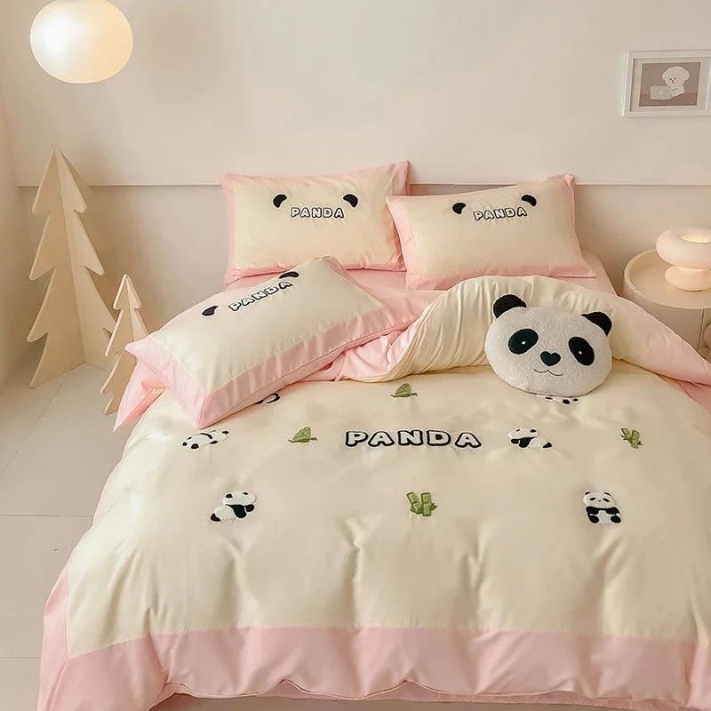 Cotton Four-piece Set Washed Fitted Sheet Duvet Cover Sheets Three-piece Bedding Set EX-STOCK Canada