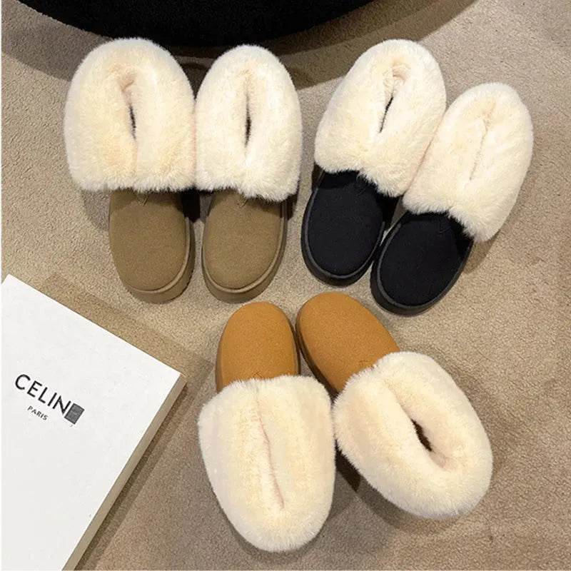 Winter Warm Snow Boots New Fashion Foldable Fleece Cotton Shoes For Women Plus Velvet And Thickened Plush Ankle Boots - EX-STOCK Canada