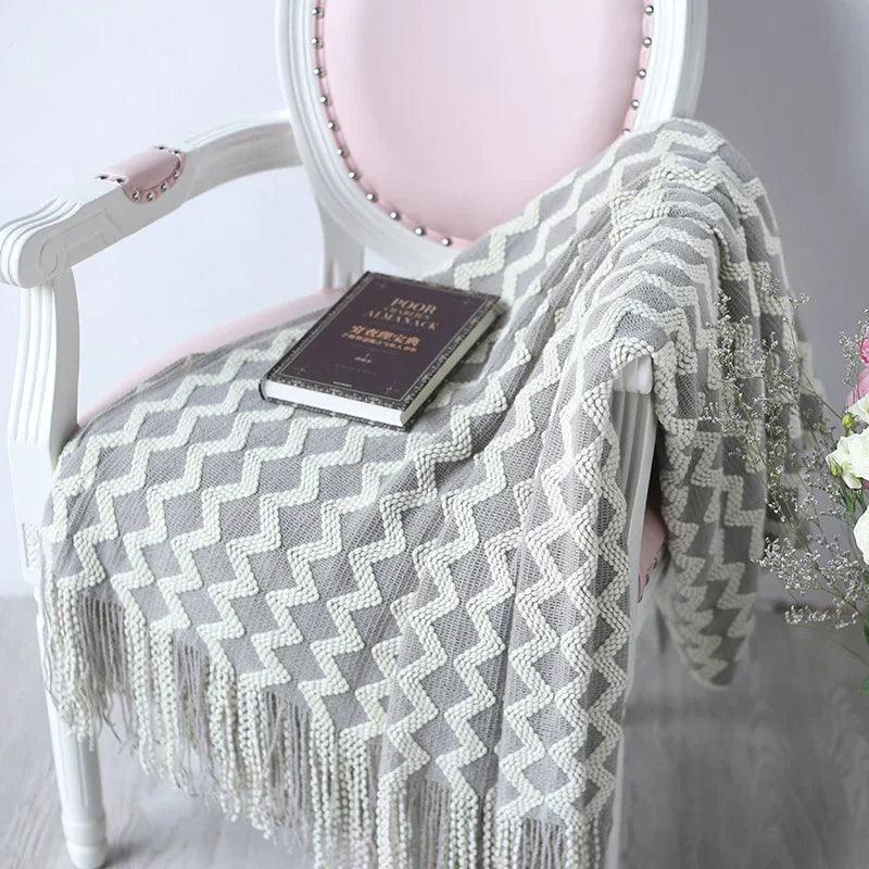Knitted Wool Blanket Cashmere Blanket EX-STOCK Canada