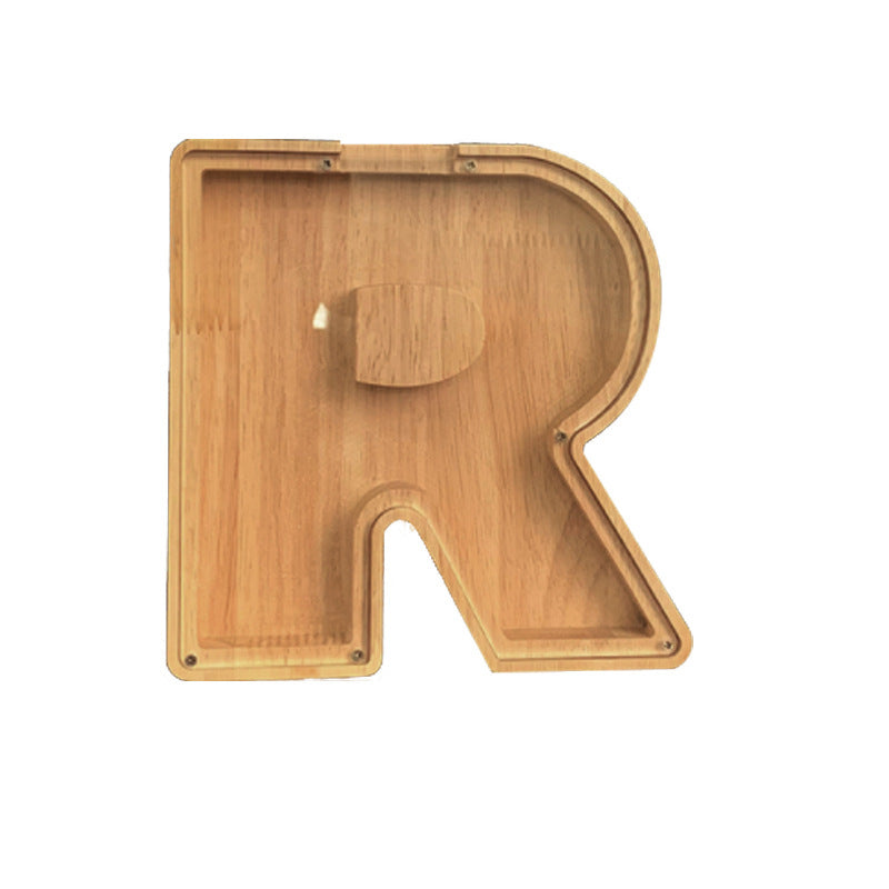 Wooden letter 'R' on a white background