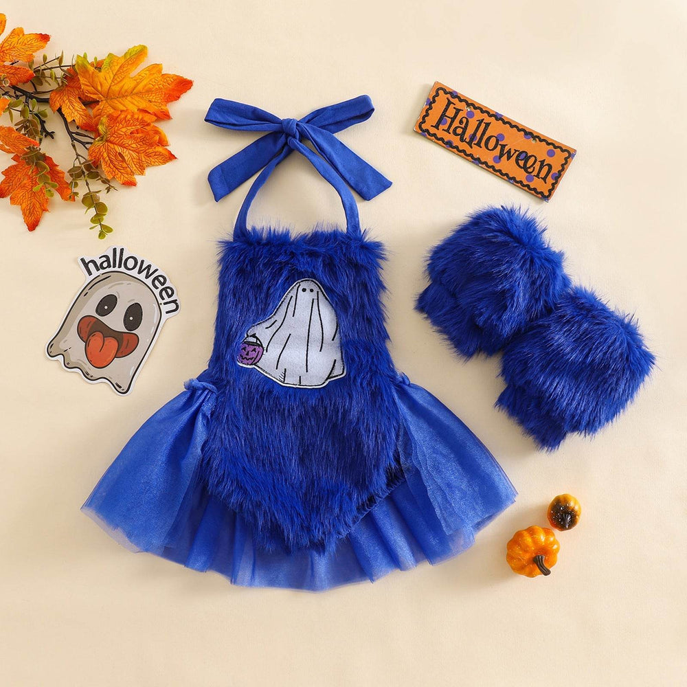 Halloween Children's Clothing Plush Girls' Cute Crawling Suit Two-piece Set - EX-STOCK Canada