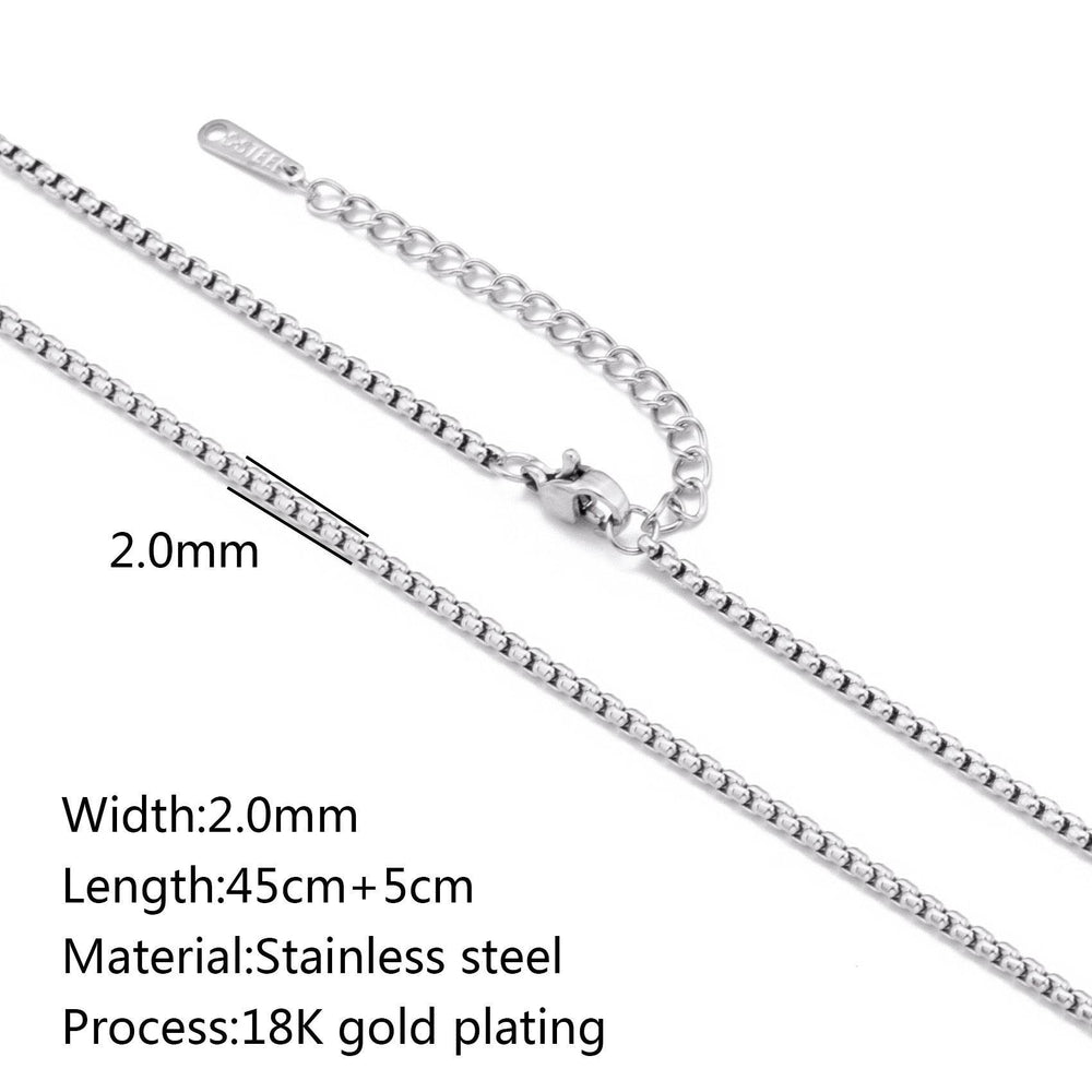 Stainless Steel Vacuum Vapor Plating 18K Gold Color Protection Lip Chain Necklace - EX-STOCK Canada