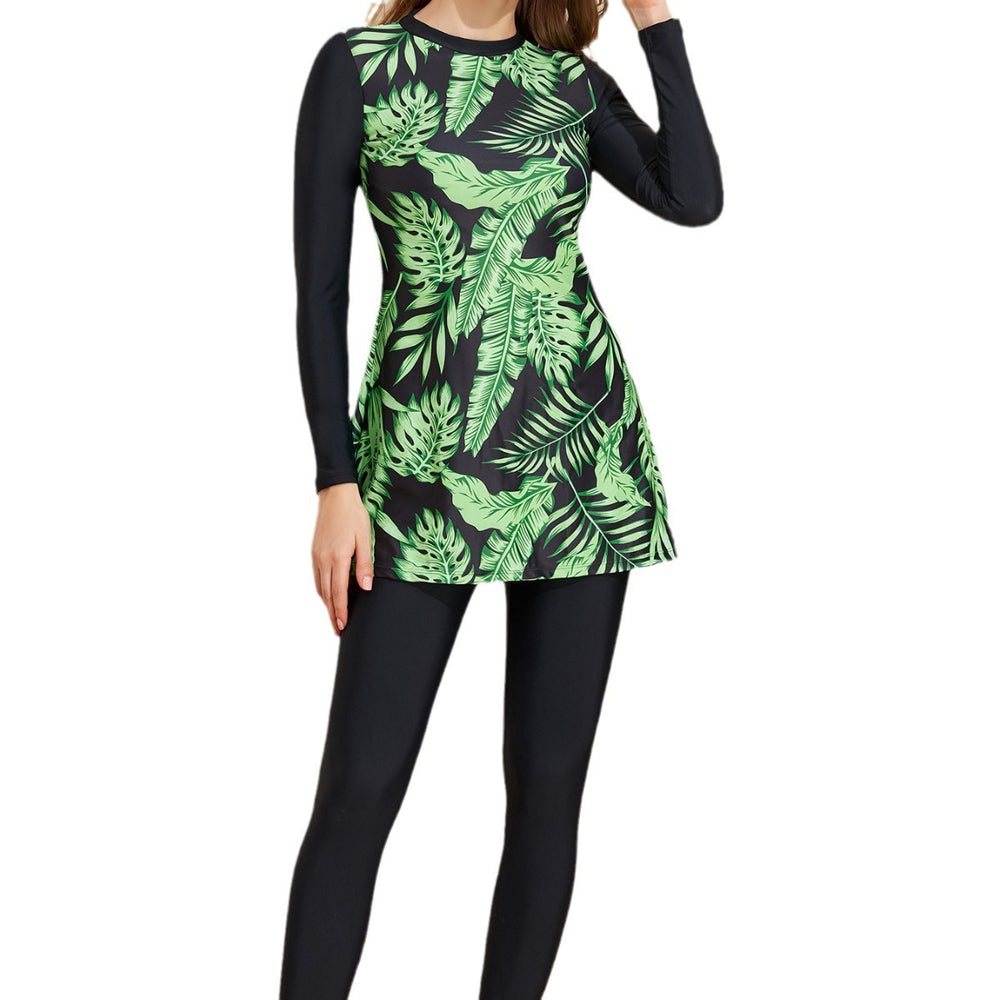 Muslim Women's Long-sleeved Trousers Two-piece Swimsuit - EX-STOCK Canada