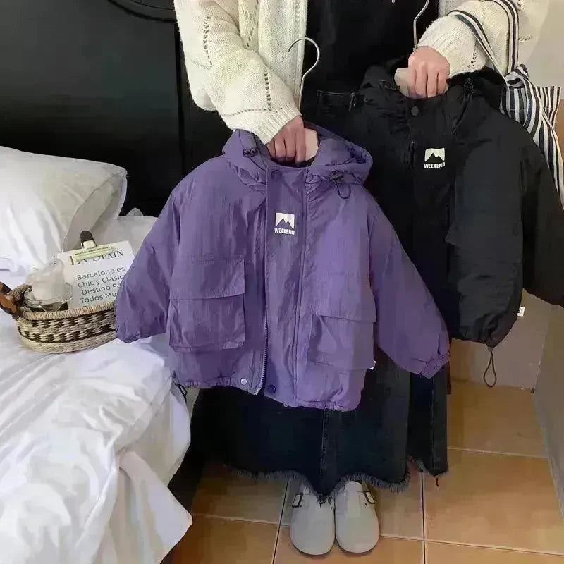 Children Fashion Personality Hoodie Padded Windproof Winter Coat Jacket Kids - EX-STOCK CANADA