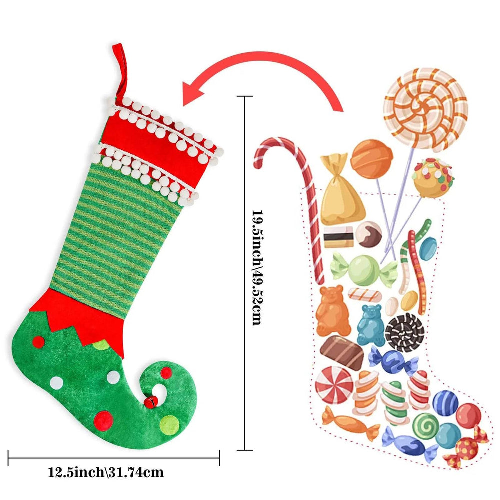 Fashion Simple Christmas Stockings Christmas Elf Decoration - EX-STOCK Canada
